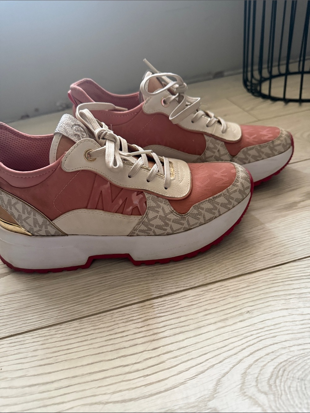 Michael Kors Pink Platform Logo Sneakers